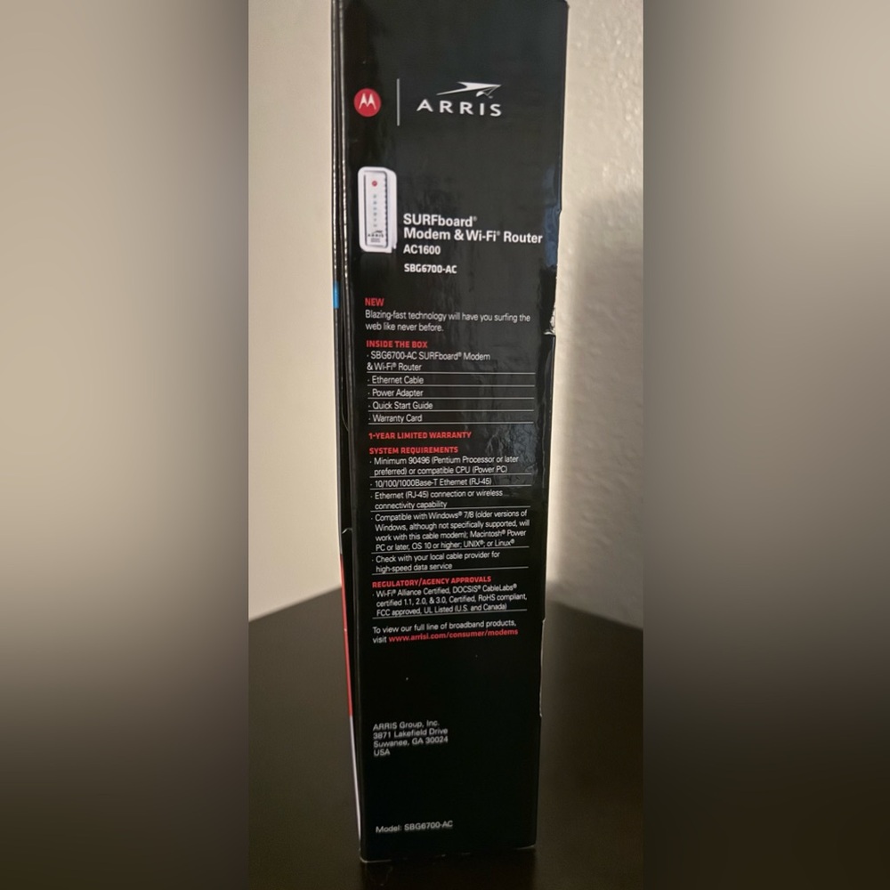 ARRIS SURFboard SBG6700-AC AC1600 Cable Modem & WiFi Router DOCSIS 3.0 Motorola - Picture 6 of 9